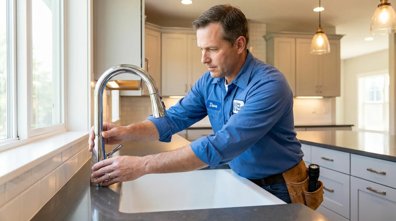 Kitchen faucet installation by Johns Plumbing LLC in Maryland Heights
