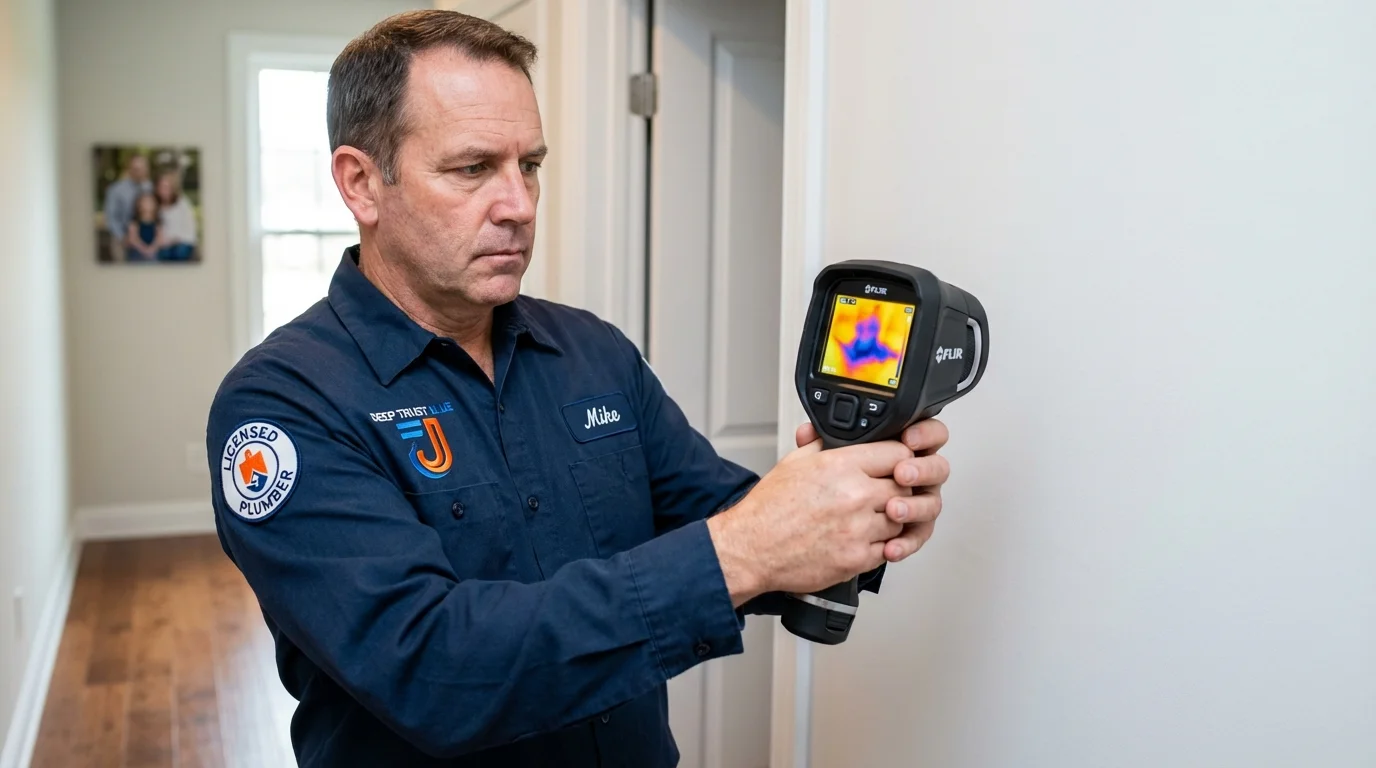 Thermal imaging leak detection by Johns Plumbing LLC in Maryland Heights